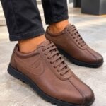 Basket Homme Urban Classic – Marron & Semelle Crantée Noire