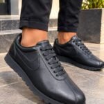 Basket Homme Urban Classic – Noir & Semelle Crantée Noire