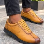 Basket Homme Urban Classic – Marron Camel & Semelle Crantée Noire