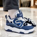 Basket Enfant Urban S – Sneakers Tendance à Semelle Épaisse – Bleu