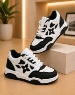Basket Enfant Urban Flower – Sneakers Confortables & Tendance – Noir/Blanc – Image 2