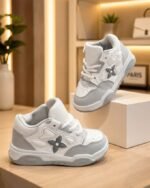 Basket Enfant Urban Flower – Sneakers Confortables & Tendance – Blanc – Image 2
