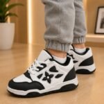Basket Enfant Urban Flower – Sneakers Confortables & Tendance – Noir/Blanc
