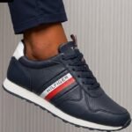 Basket Homme Hilfiger Urban – Confort & Style Décontracté Bleu/Blanc