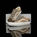 Basket Homme Urban Patchwork Marron – Sneakers Casual à Semelle Blanche