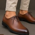 Chaussures de Ville Homme Élégance Premium – Marron à Lacets en Cuir
