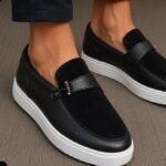 Mocassins Homme Élégance Confort – Noir/Blanc
