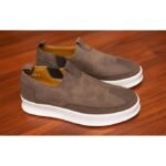 Mocassin Homme Urban Confort – Marron Café à Semelle Blanche