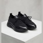 Basket Homme Noire Sport Chic – Design Premium, Légèreté et Style Moderne