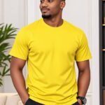 T-Shirt Homme Essential Premium – Coton Confort – Jaune