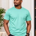 T-Shirt Homme Essential Premium – Coton Confort – Vert Menthe