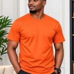T-Shirt Homme Essential Premium – Coton Confort – Orange