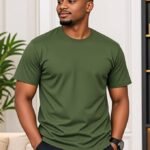 T-Shirt Homme Essential Premium – Coton Confort – Vert Kaki